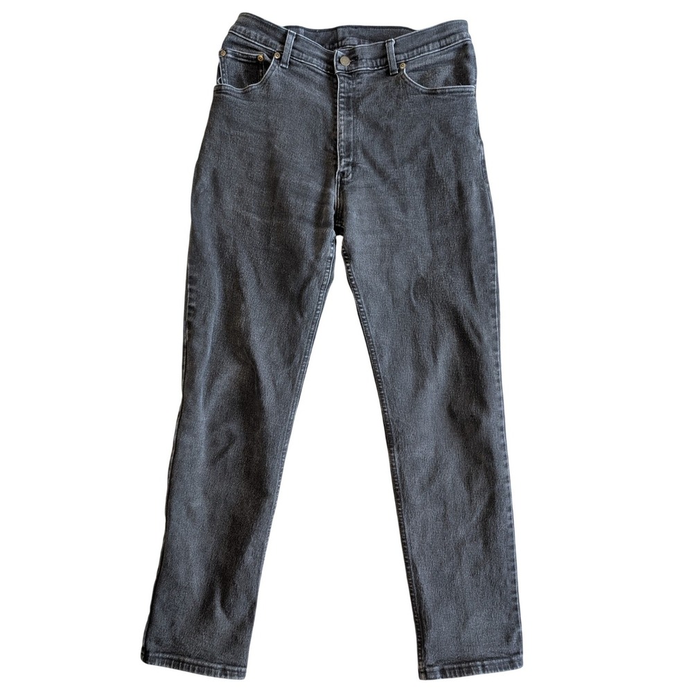 90's Vintage Mustang 33 X 32 Grey Cotton‎ Denim Straight Leg Men's Jeans